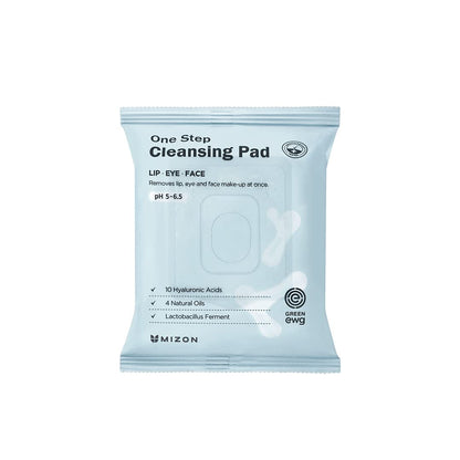 MIZON One Step Cleansing Pad (30ea) Low pH Cleansing Wipes for Face with Hyaluronic Acid and Probiotics Quick Face Cleanser Korean Skincare