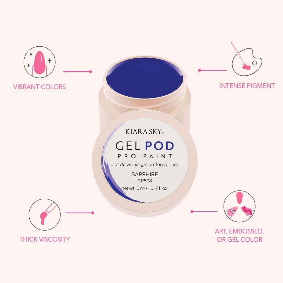 KIARA SKY Gel Paint Pod for Nail Art 0.17 fl oz - Pinky Swear