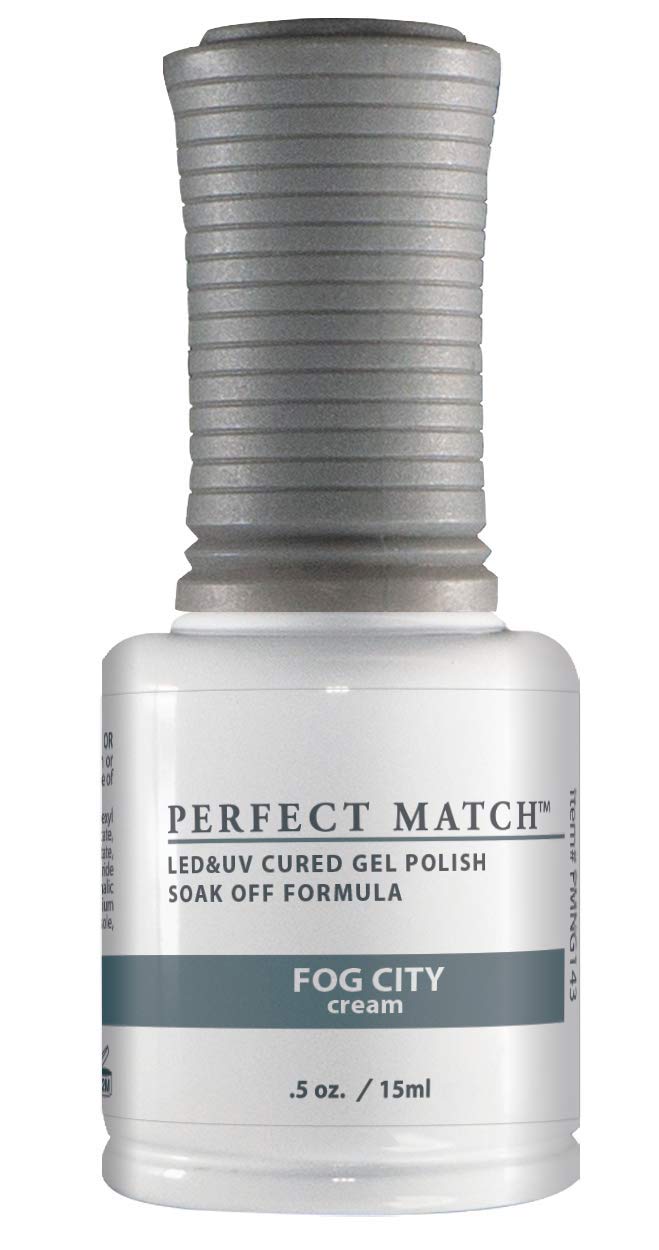 LeChat - Perfect Match Gel Polish - Down To Earth - Shadow Gray-Green with Cream Finish - (0.5 Ounce) - Easy Application - Soak Off Formula