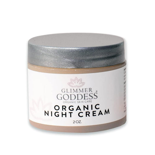 GLIMMER GODDESS Night Cream - Anti-Aging Face Moisturizer, 2oz, Jar