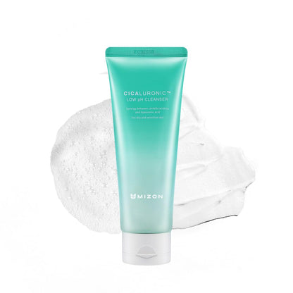 MIZON Cicaluronic Low pH Cleanser with Centella Asiatica Hyaluronic Acid BHA Sebum Care Blemish Care Dead Skin Cell Removal Korean Skincare (120ml/4.05fl oz)