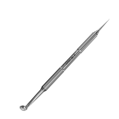 Staleks Pro Cosmetology Double-Ended Tool Expert 20 Type 4 – Uno Spoon & Vidal Needle – Stainless Steel Blackhead Remover – Pimple Extractor Tool