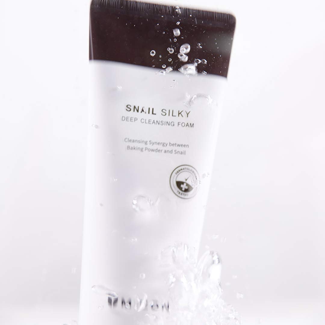 MIZON Snail Silky Deep Cleansing Foam, Cleansing Foam, Remove Dead Skin, Baking Powder Particles, No Irritation, No Dryness, Nutrition (5.29 oz)