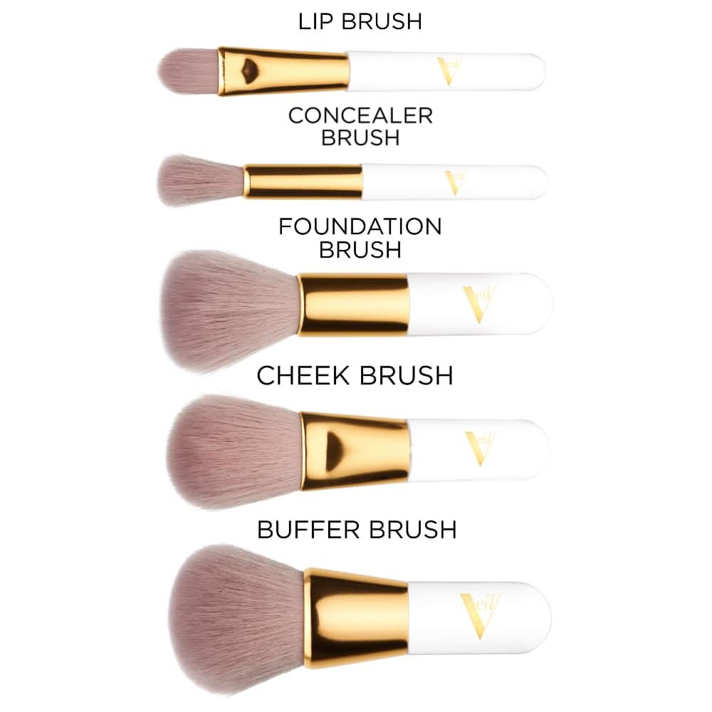 Veil Cosmetics Pro On The Go 5 Piece Brush Set