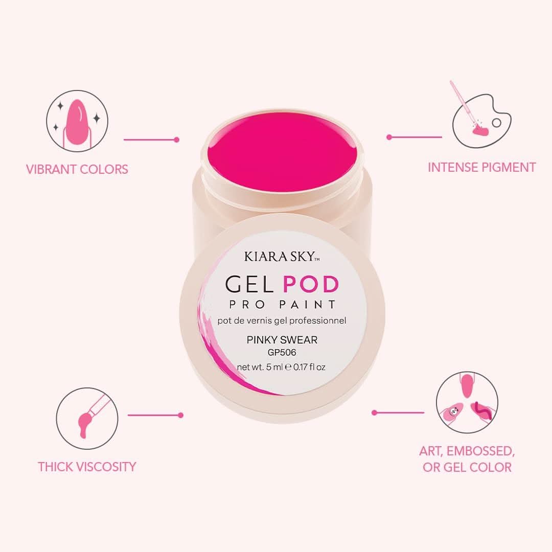 KIARA SKY Gel Paint Pod for Nail Art 0.17 fl oz - Pinky Swear
