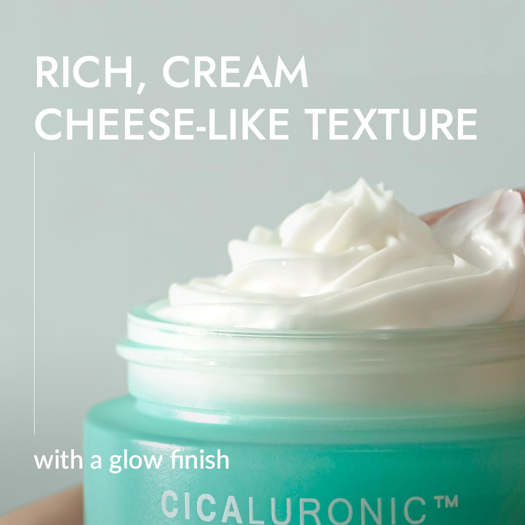 MIZON Cicaluronic MOISTURIZER Centella Asiatica and Hyaluronic Acid Shea Butter Rich moisturizer Soothing Hydrating Korean Skincare (1.69 fl oz/50ml)