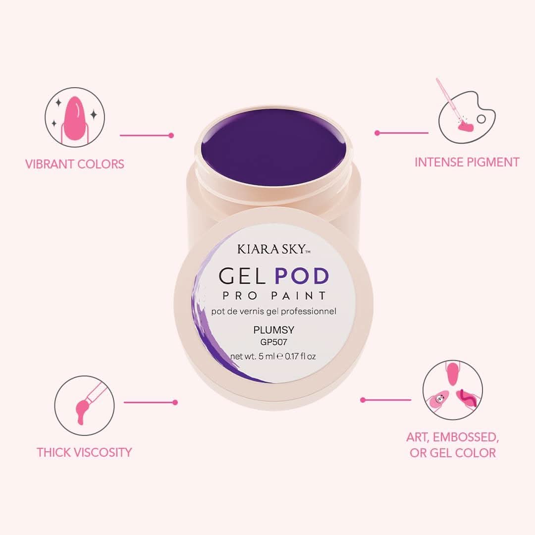 KIARA SKY Gel Paint Pod for Nail Art 0.17 fl oz - Pinky Swear