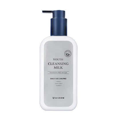 MIZON Youth Cleansing Milk Gentle Face Cleanser with Retinal Aminoacids Squalane Korean Skincare for Youthful Skin(200ml/6.76 fl.oz.)