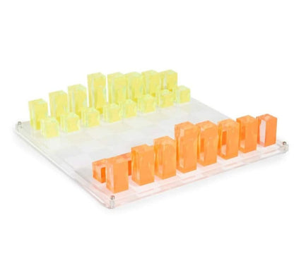 Jonathan Adler Acrylic Chess Set - Neon