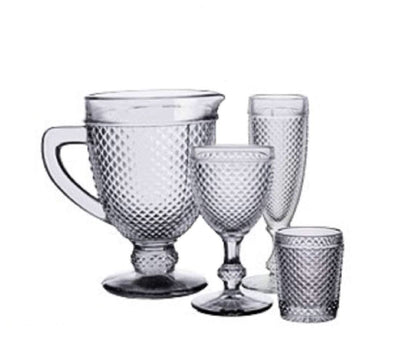Vista Alegre Bicos Old Fashion Glass, Smoke Set of 4