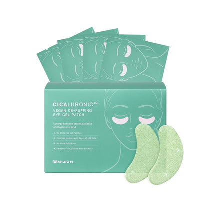 MIZON Cicaluronic Vegan De-puffing Eye Gel Patch, 42 count