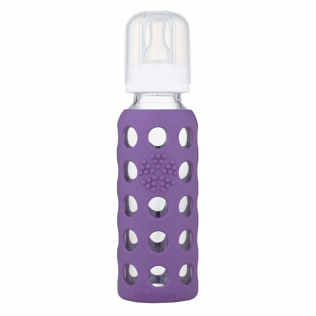 Lifefactory Glass Baby Bottles with Silicone Protection - 4-Pack, 4 oz/9 oz