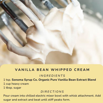 Sonoma Syrup Organic Pure Vanilla Bean Extract “Blend” 8 oz
