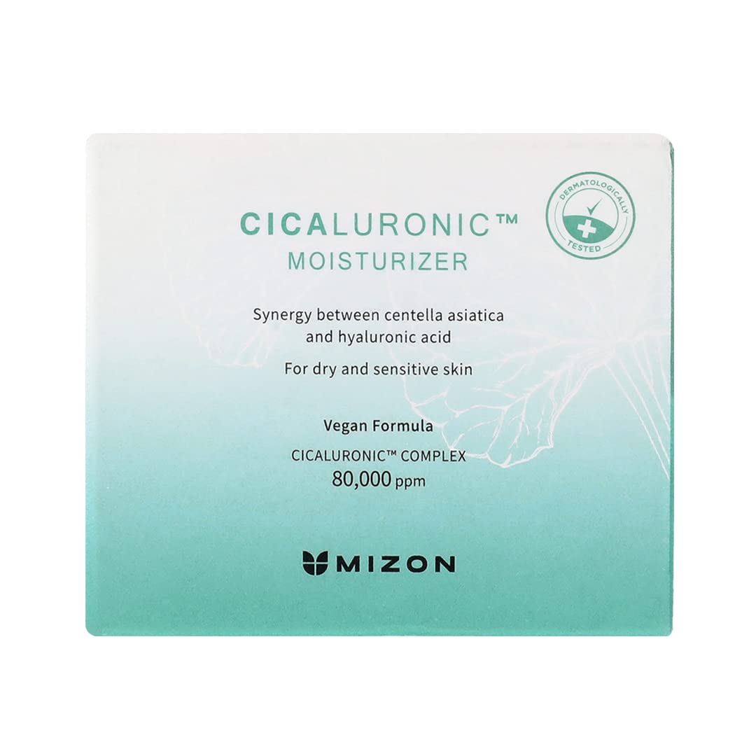 MIZON Cicaluronic MOISTURIZER Centella Asiatica and Hyaluronic Acid Shea Butter Rich moisturizer Soothing Hydrating Korean Skincare (1.69 fl oz/50ml)