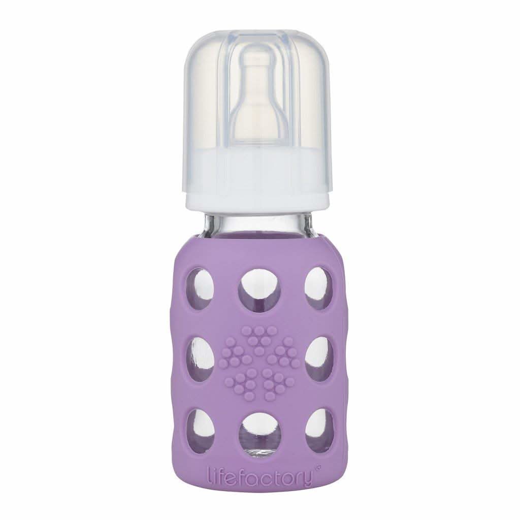 Lifefactory Glass Baby Bottles with Silicone Protection - 4-Pack, 4 oz/9 oz