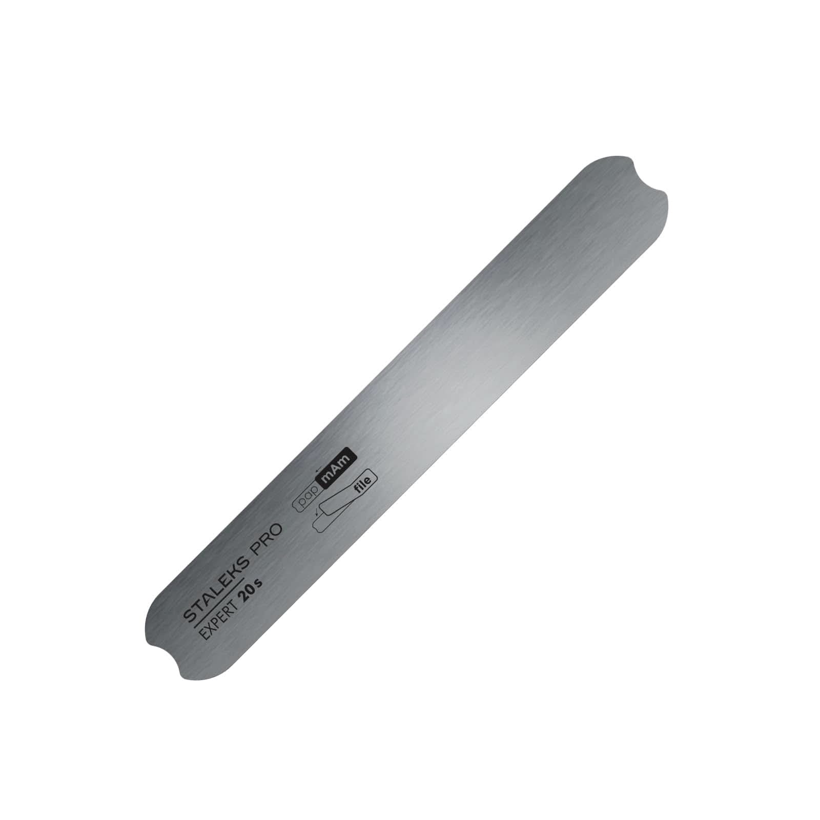 Staleks Pro Short Straight Metal Base for Nail File Expert 20s – 130 mm – Stainless Steel Reusable Base – for Disposable Nail Files – Pedicure and Manicure