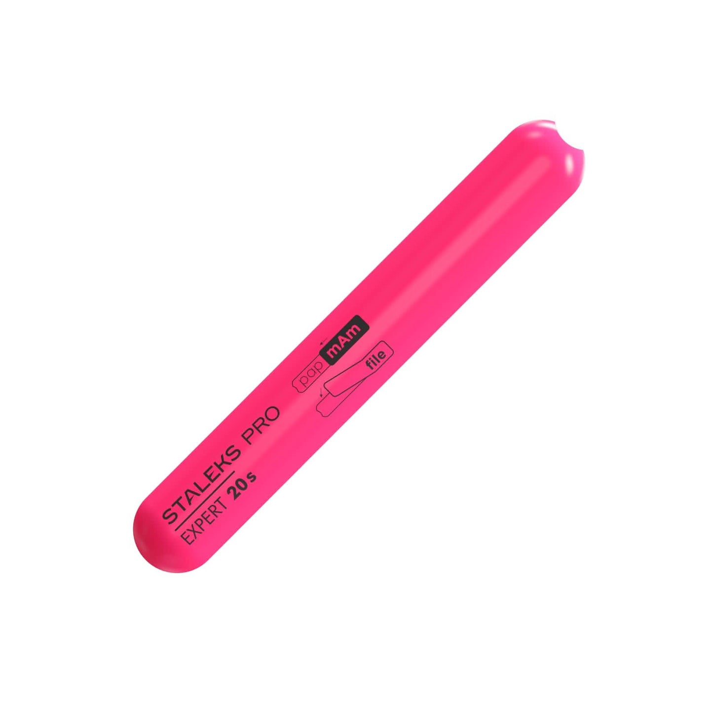 STALEKS Slanted Plastic Nail File, Straight (Base) SPBE-20s, Pink