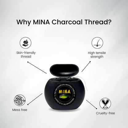 MINA IBROW PRE INK CHARCOAL MAPPING THREAD WHITE