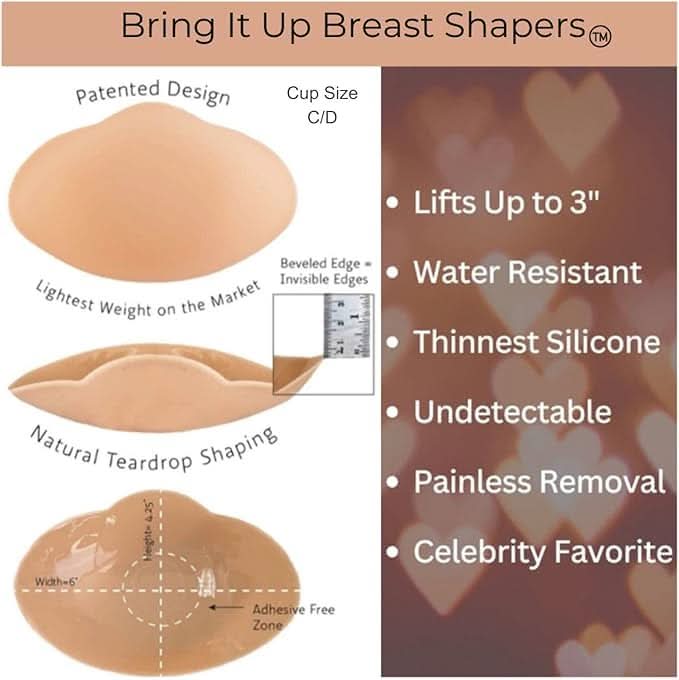 Bring It Up Breast Shapers (DDD, Nude)