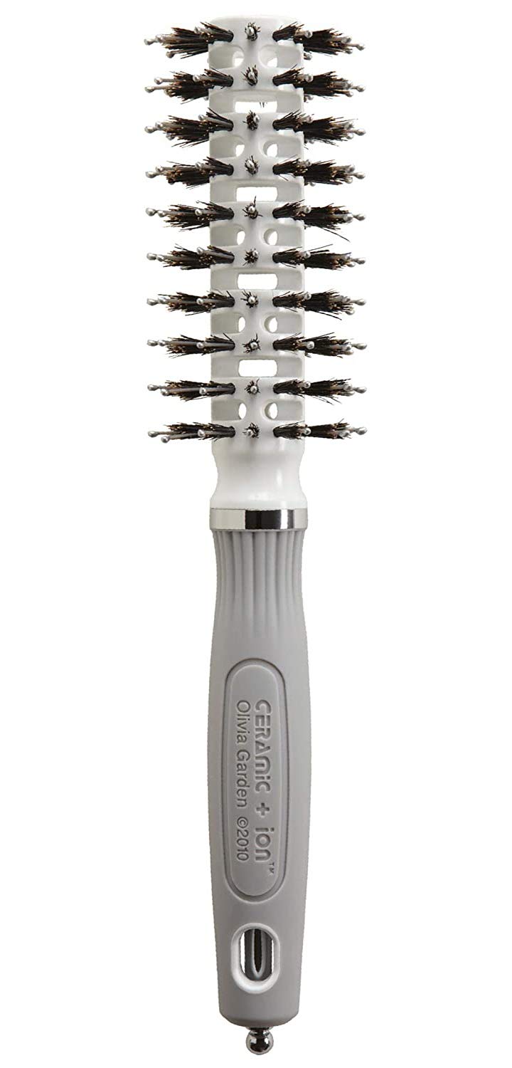 Olivia Garden Ceramic + Ion Turbo Vent Combo Hair Brush (ionic & 100% boar bristles)