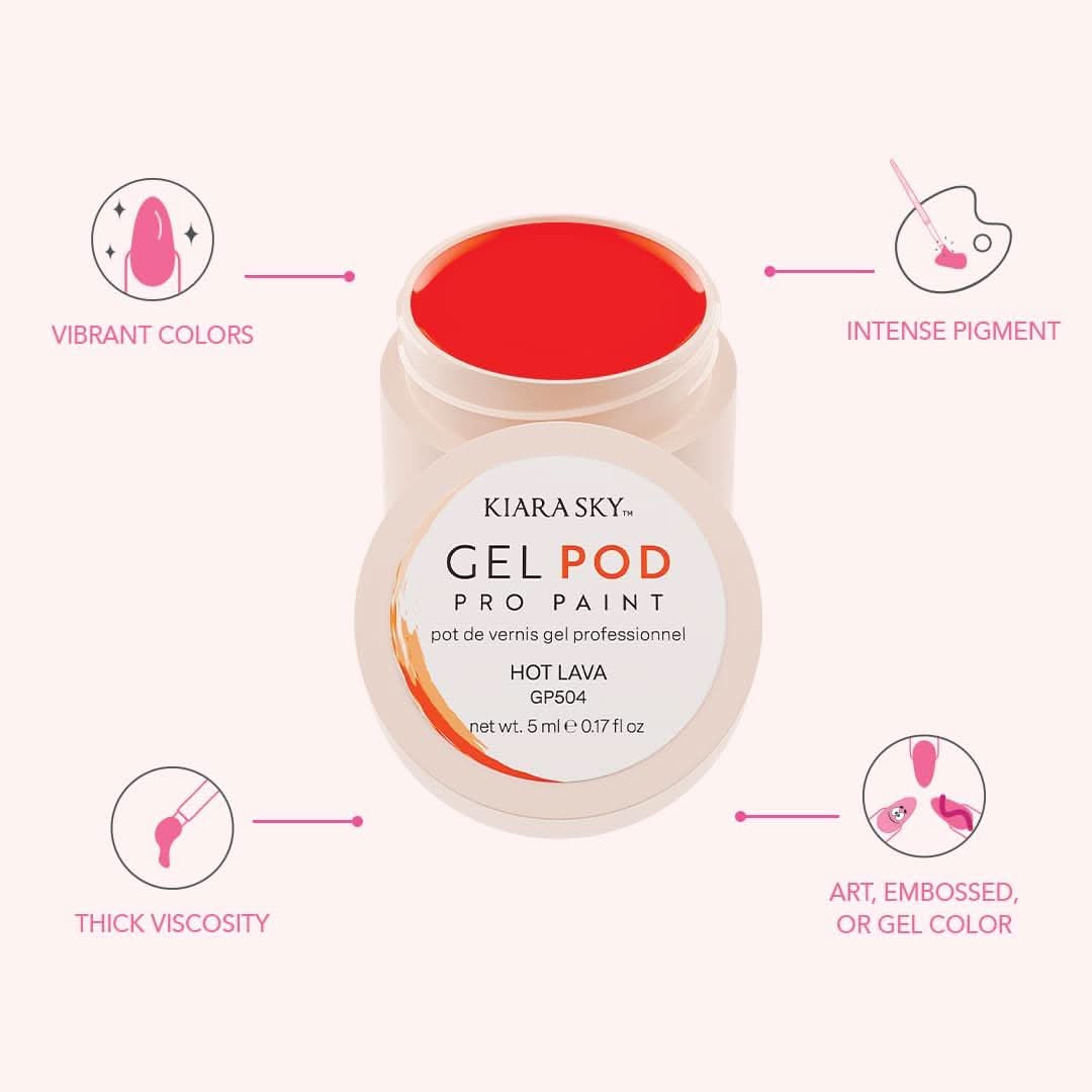 KIARA SKY Gel Paint Pod for Nail Art 0.17 fl oz - Pinky Swear