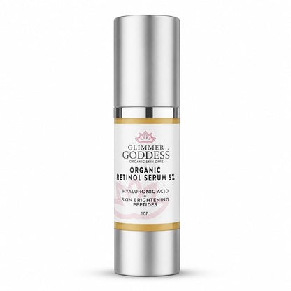 Glimmer Goddess Organic Retinol Serum 5% with Hyaluronic Acid & Squalane 1 oz (SEASONAL)