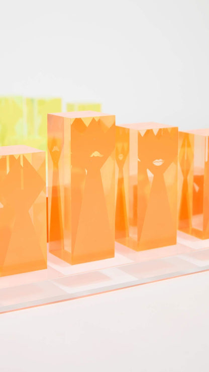 Jonathan Adler Acrylic Chess Set - Neon