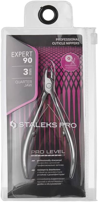 Staleks Pro Cuticle Nippers EXPERT Quarter Jaw - 90|3mm (NE-90-3)