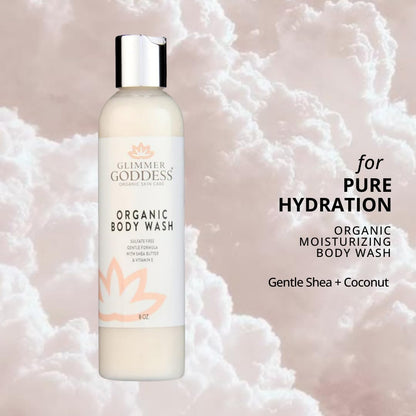 Glimmer Goddess Organic Moisturizing Body Wash, 8 oz