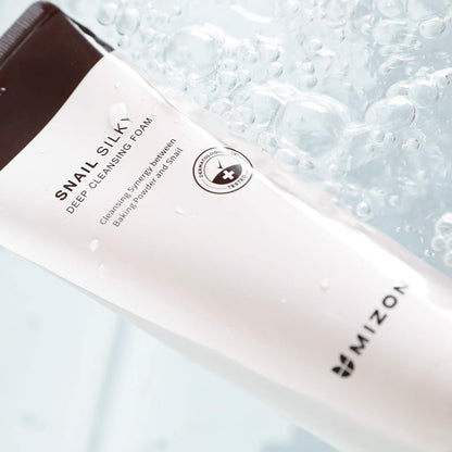 MIZON Snail Silky Deep Cleansing Foam, Cleansing Foam, Remove Dead Skin, Baking Powder Particles, No Irritation, No Dryness, Nutrition (5.29 oz)