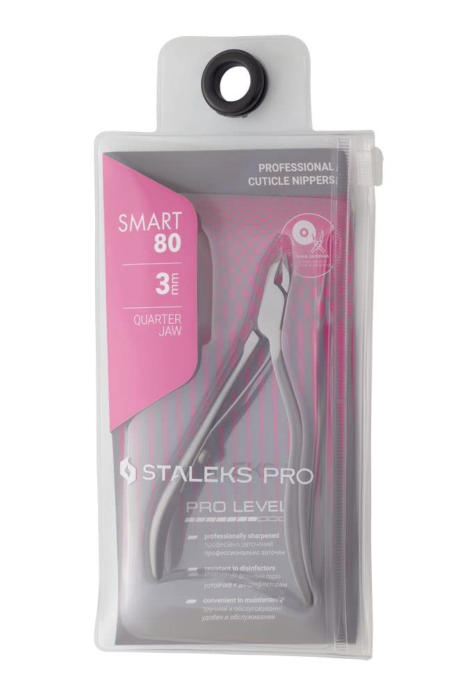 STALEKS PRO - Cuticle Nippers for Manicure and Pedicure Smart 20 3mm NS-80-3