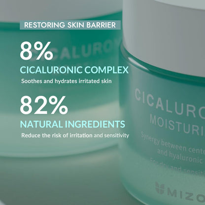 MIZON Cicaluronic MOISTURIZER Centella Asiatica and Hyaluronic Acid Shea Butter Rich moisturizer Soothing Hydrating Korean Skincare (1.69 fl oz/50ml)