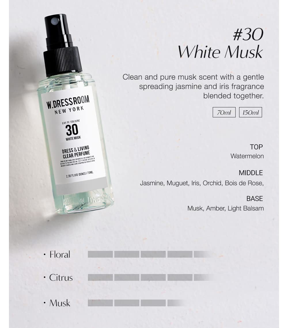 W.Dressroom  Perfume No.30 White Musk 2.36 fl oz