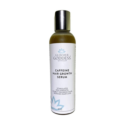 GLIMMER GODDESS Organic Caffeine Hair Growth Serum, Hair Loss Treatment 4oz