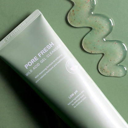 MIZON Pore Fresh Mild Acid Gel Cleanser, Facial Cleanser, Natural Ingredients, Refreshing Gel Formula, Exfoliate, Moisturize, (New Package, 5.07 fl oz)