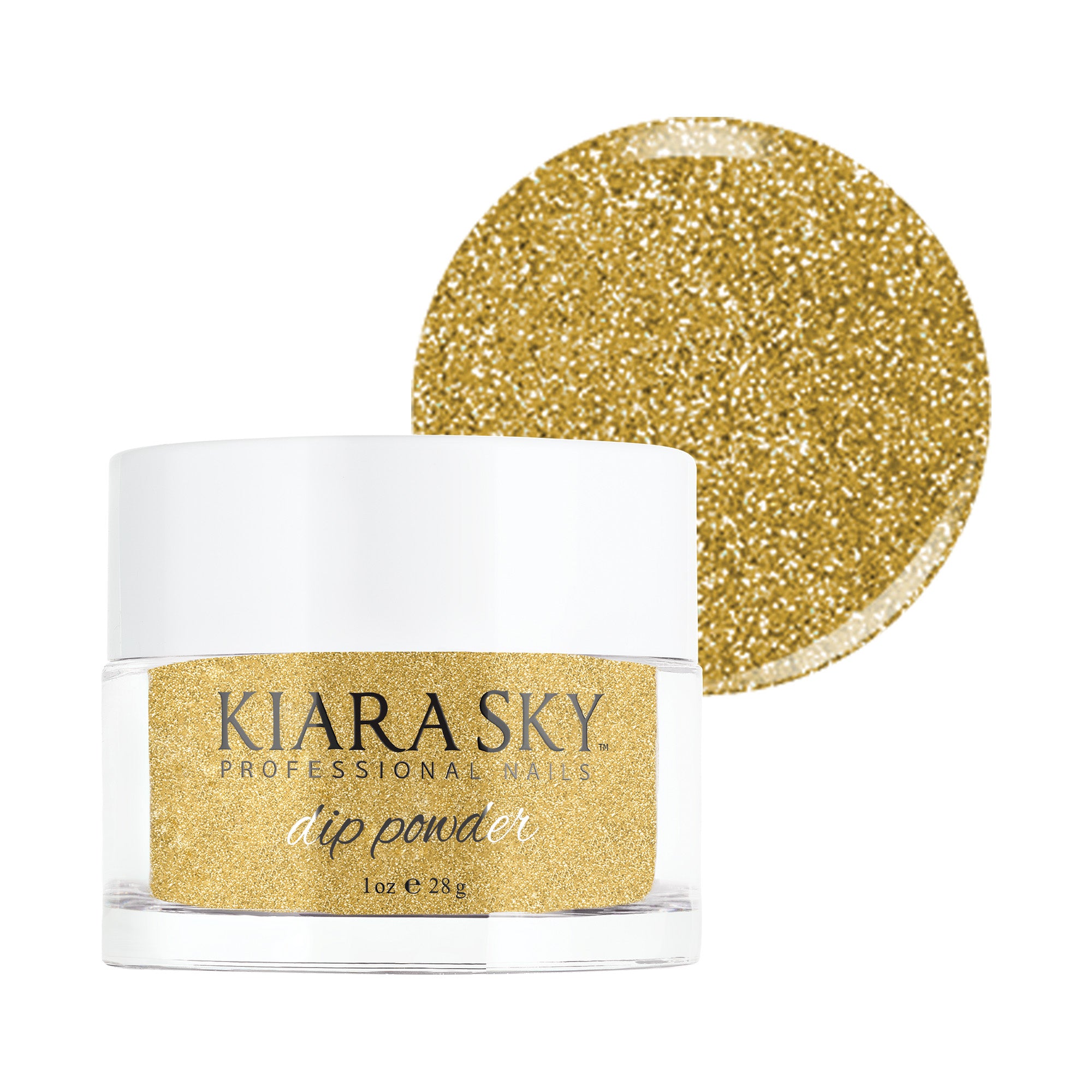 Kiara Sky Long Lasting Nail Dip Powder Gold Tones 1 oz