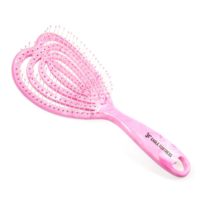 Eagle Fortress Pink Curved Vented Hair Brush