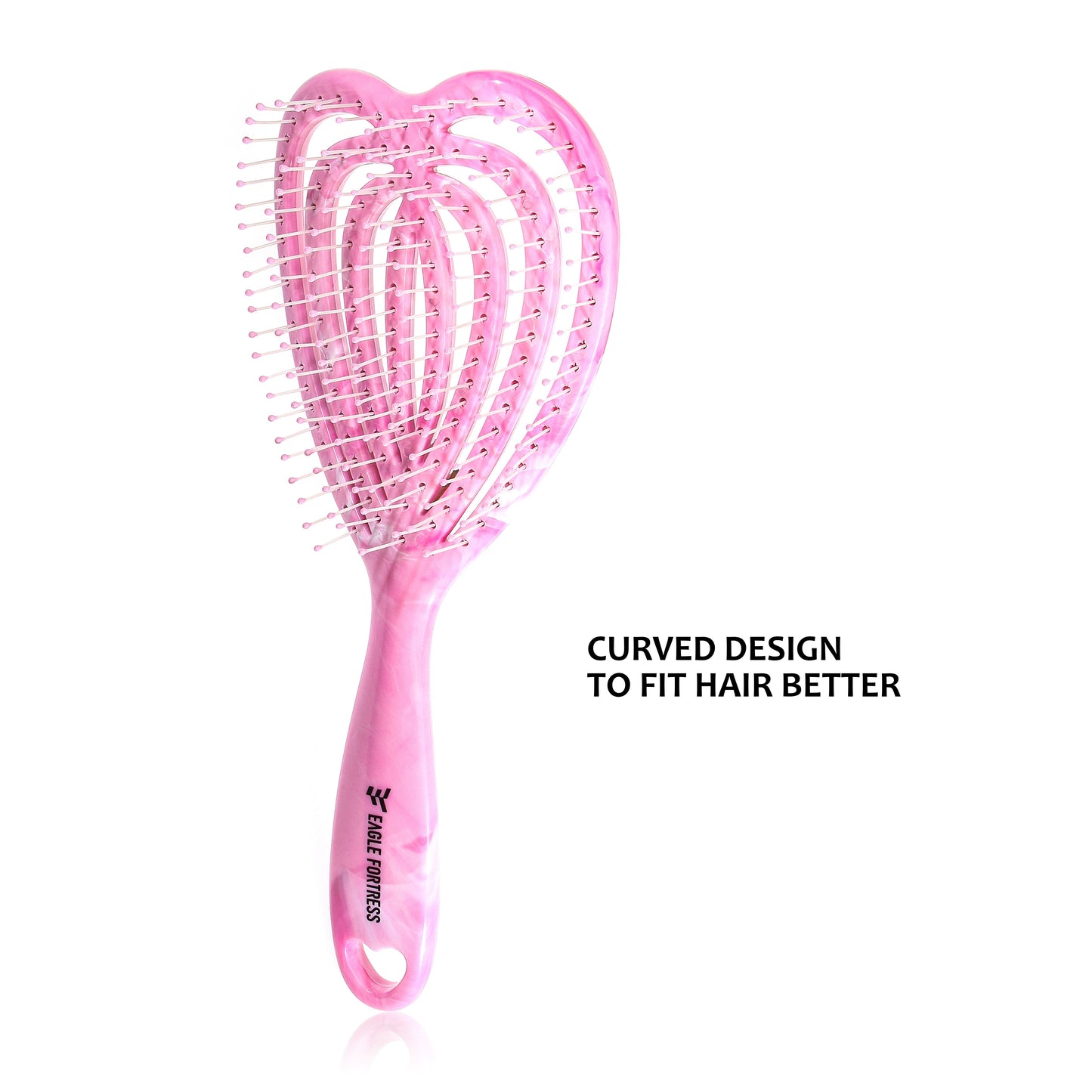 Eagle Fortress Pink Curved Vented Hair Brush