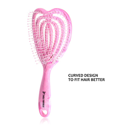 Eagle Fortress Pink Curved Vented Hair Brush