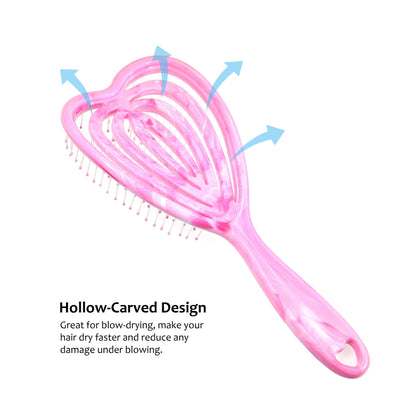 Eagle Fortress Pink Curved Vented Hair Brush