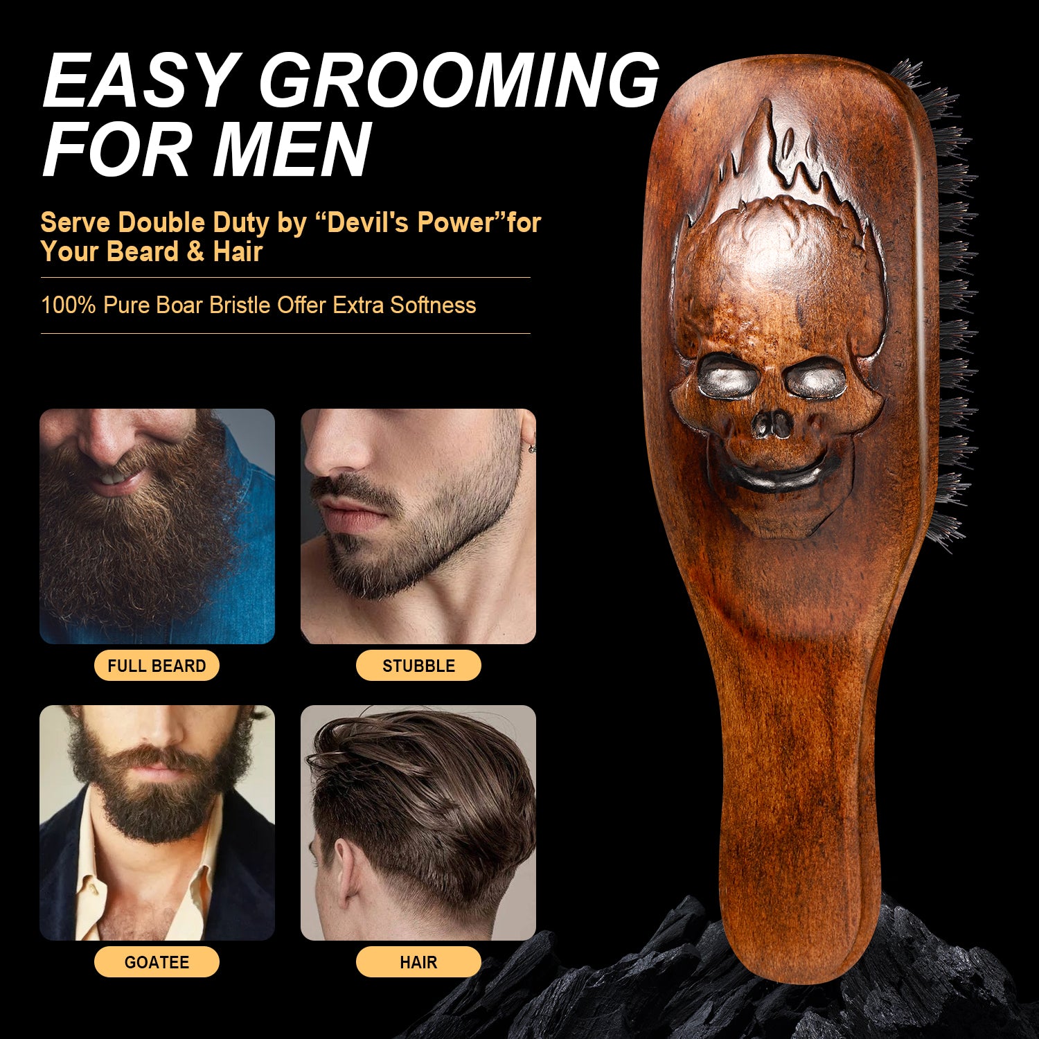 Eagle Fortress Inferno Styler Military Beard and Hair Brush