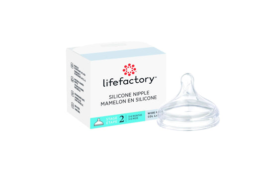 Lifefactory Stage 2 (3-6 Months) Wide Neck Silicone Nipple LG8626