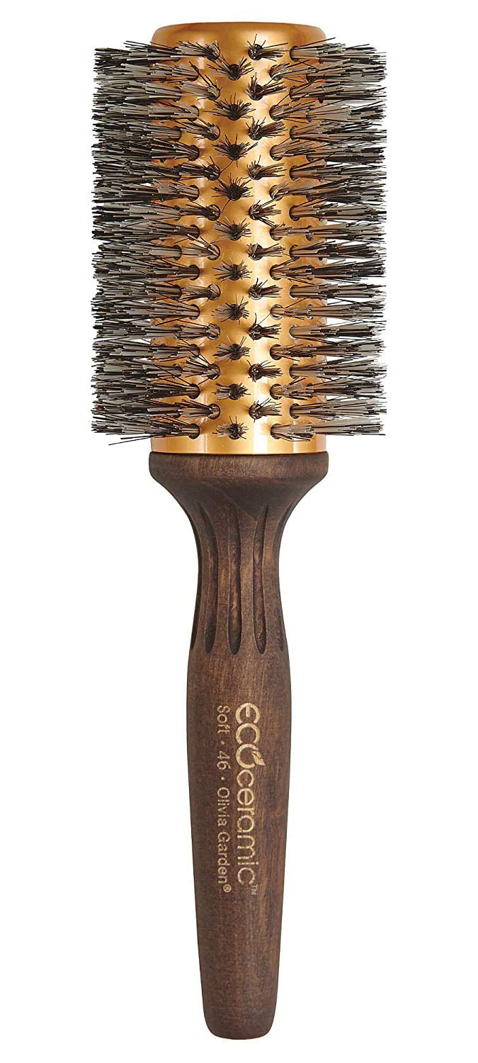 Olivia Garden EcoCeramic Soft Bristles Round Thermal Hair Brush (not electrical)