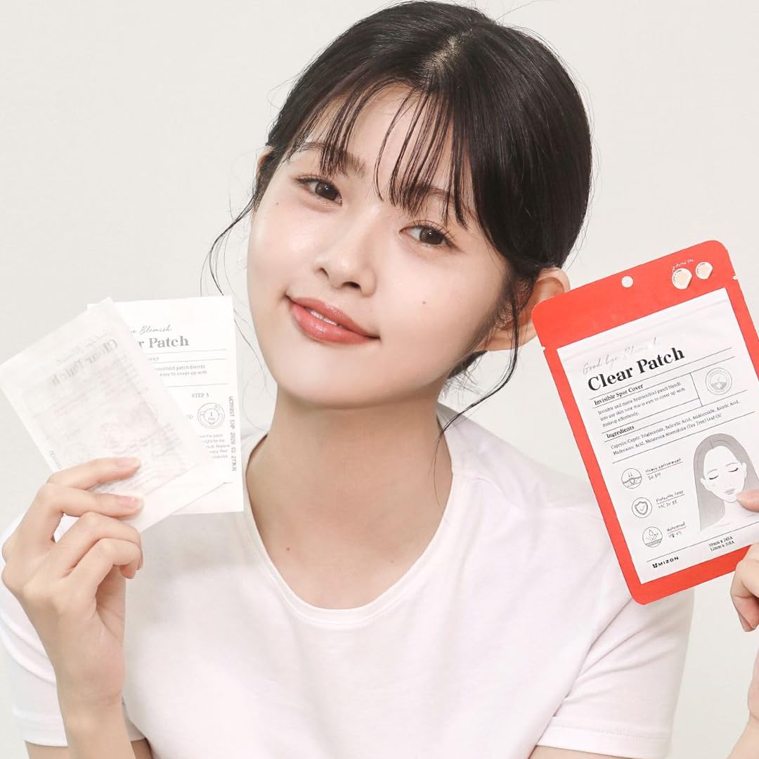 MIZON Good Bye Blemish Clear Patch Invisible Korean Acne Pimple Covering Zits Waterproof Non-drying Thin Cover Excellent Skin Adhesion Patch Spot Cover (44ea)
