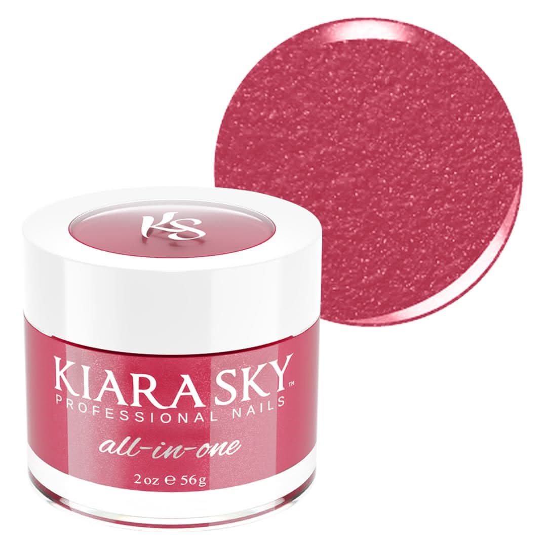 Kiara Sky All-In-One Acrylic Nail Powder 2 oz, Frosted Wine