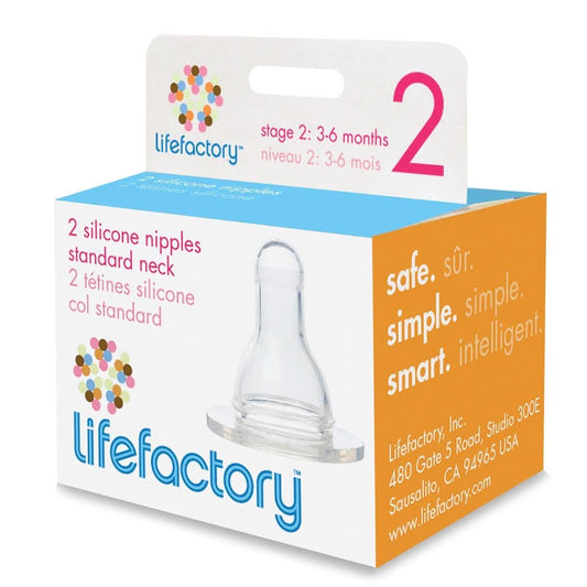 Lifefactory Vented Silicone Nipples (Stage 2)