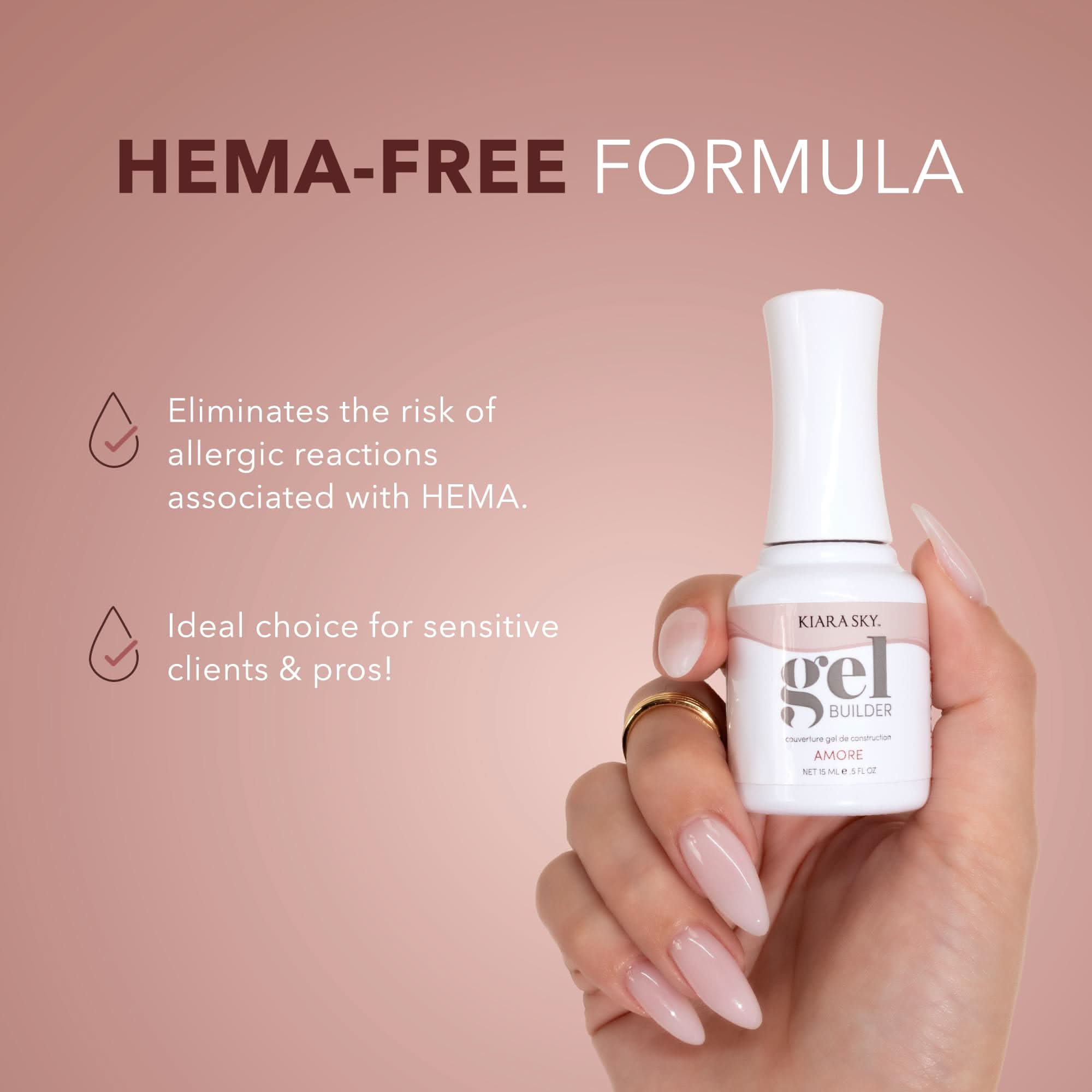 KIARA SKY Hema-Free Builder Nail Gel, Cover Up (Peachy Orange)