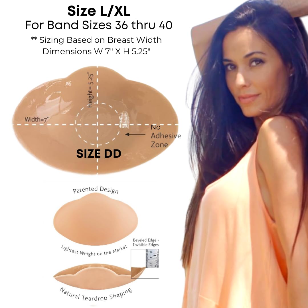 Push Up Sticky Bra, Breast Lifters, Backless Bra, Strapless Bra, Breast Shaper, Adhesive Bra, Nipple Cover, Pasty, Cup Size (US, Cup Band, DD, Nude)