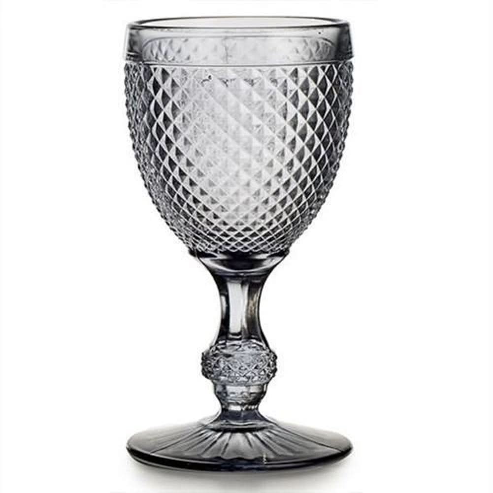 Vista Alegre Bicos Water Goblets Grey, Set of 4