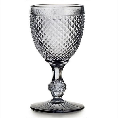 Vista Alegre Bicos Water Goblets Grey, Set of 4